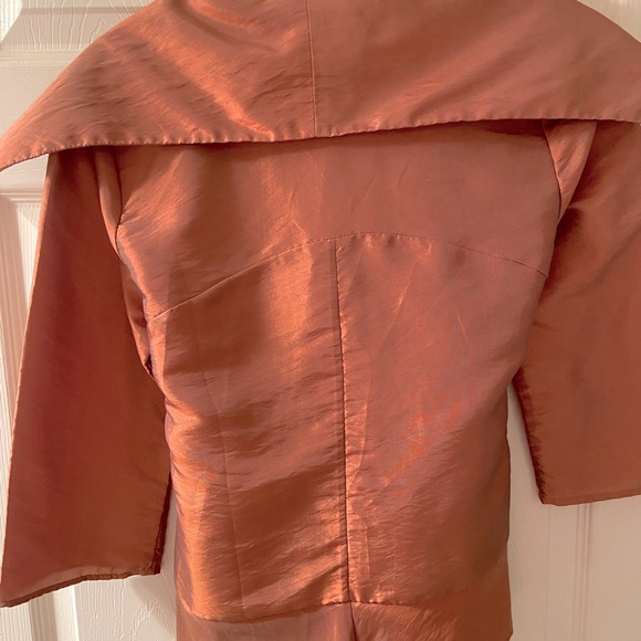 Sera Nade New York Elegant Blouse Large Ruffle Collar Size Small/P Silky Shimmer - Picture 3 of 4